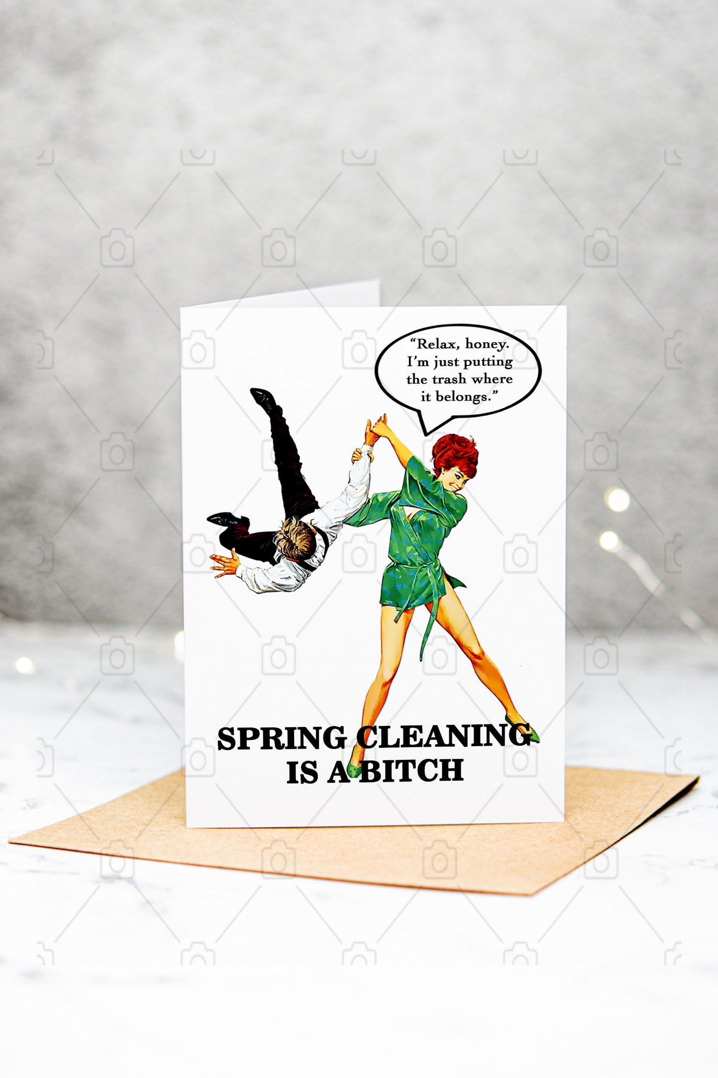 Funny Divorce Card, Sarcastic Breakup Humor, Retro Comic Style Greeting