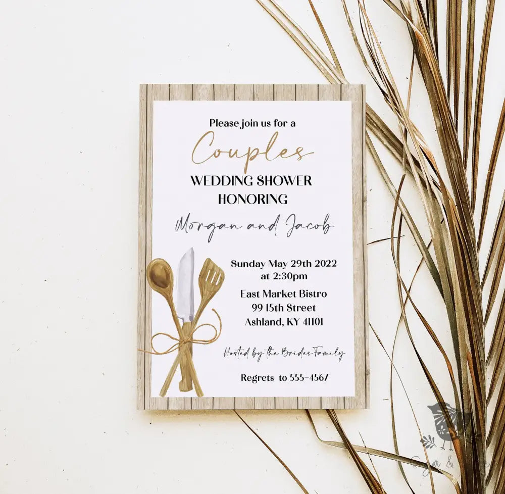Couples Rustic Bridal Shower Invitation - Premium from Sugar and Spice Invitations - Just $1.95! Shop now at Sugar and Spice Paper