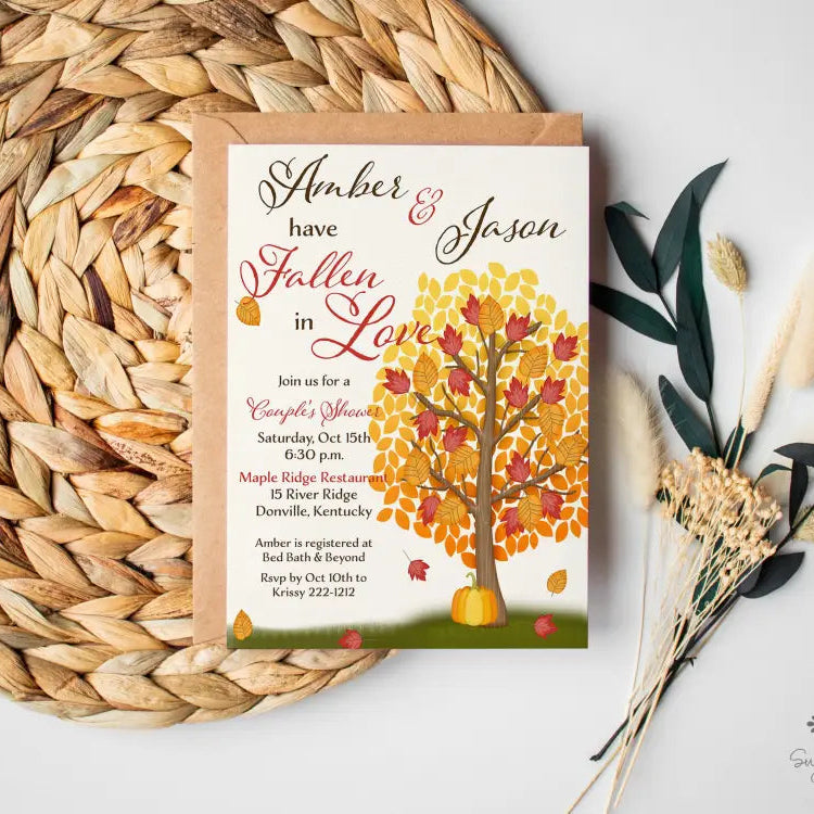 Fallen in Love Bridal Shower Invitation - Premium from Sugar and Spice Invitations - Just $1.95! Shop now at Sugar and Spice Paper