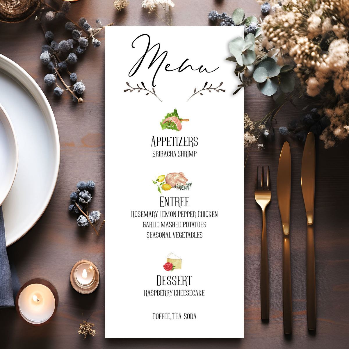 Menus, Table Signs & Programs