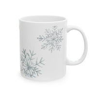 Snowflake Ceramic Mug — Winter Snowflakes 11oz & 15oz Holiday Coffee Cup