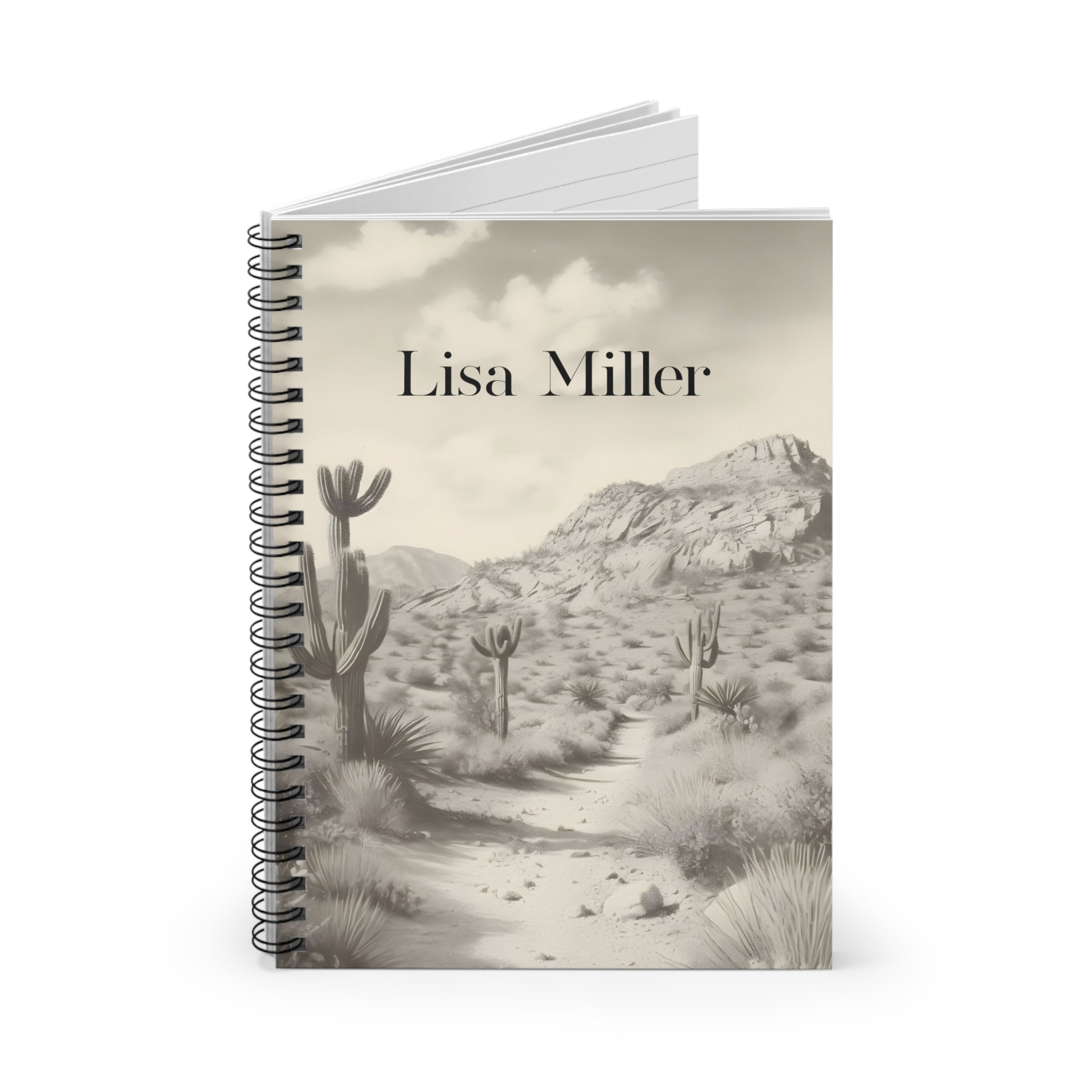 Personalized Desert Landscape Spiral Notebook