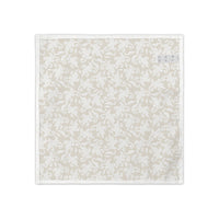 Beige Damask Cloth Napkins (Set of 4) — Elegant Patterned Dinner Napkins for Weddings & Holiday Tables