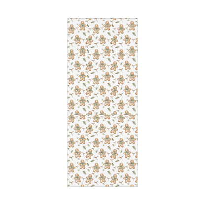 Ginger Breadmen Greenery Wrapping Paper Roll