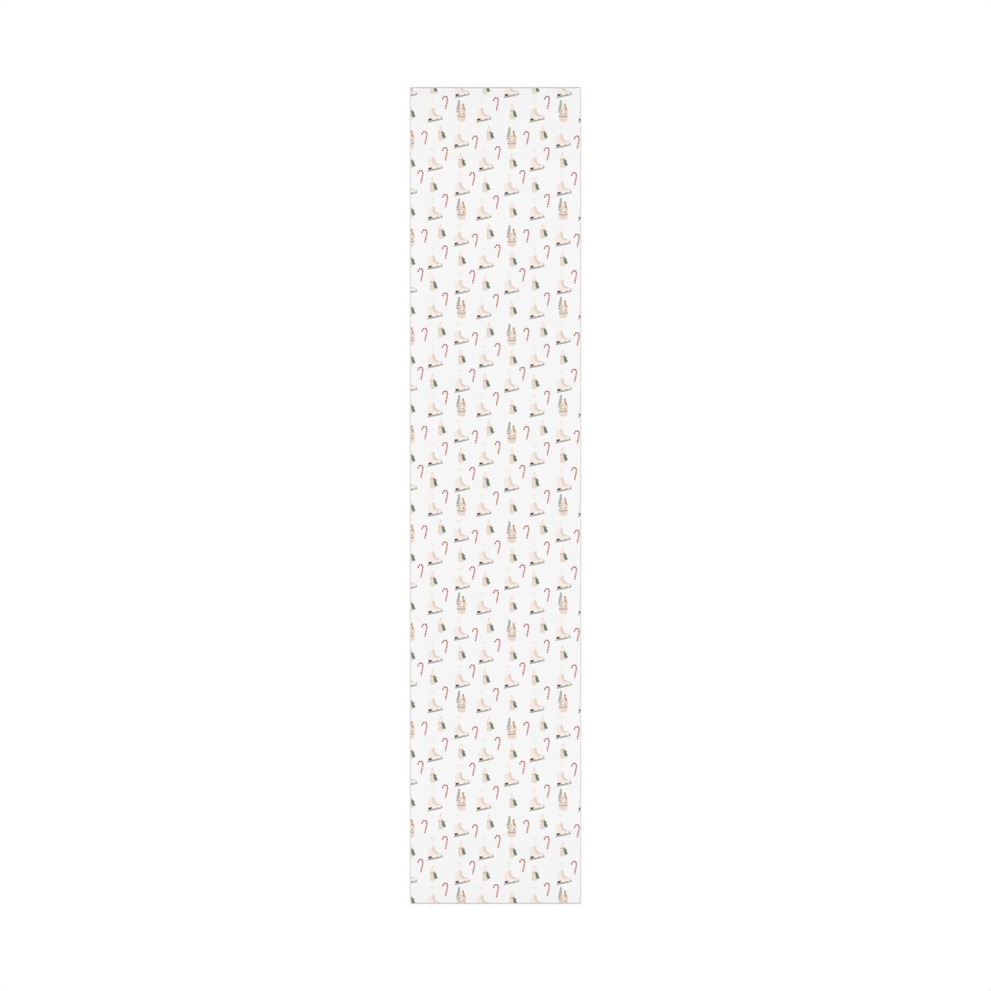 Candy Cane & Ice Skates Holiday Wrapping Paper Roll