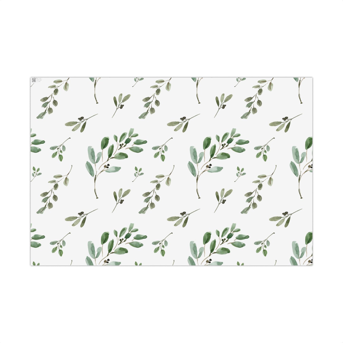 Wrapping Paper - Green Watercolor Eucalyptus Gift Wrap (Botanical Holiday & Wedding Stationery)