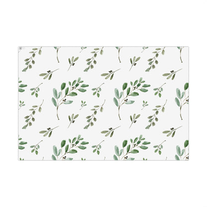 Wrapping Paper - Green Watercolor Eucalyptus Gift Wrap (Botanical Holiday & Wedding Stationery)