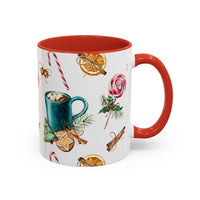 Christmas Candy Cane and Hot Cocoa Coffee Mug