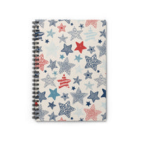Patriotic Star Spiral Notebook — Ruled Journal for Kids & Adults