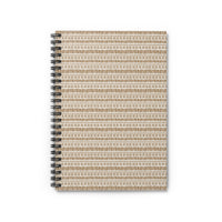 Woven Neutral Stripe Spiral Notebook – Ruled Journal for Notes & Lists