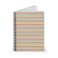 Striped Spiral Notebook — Retro Earth Tones Ruled Journal