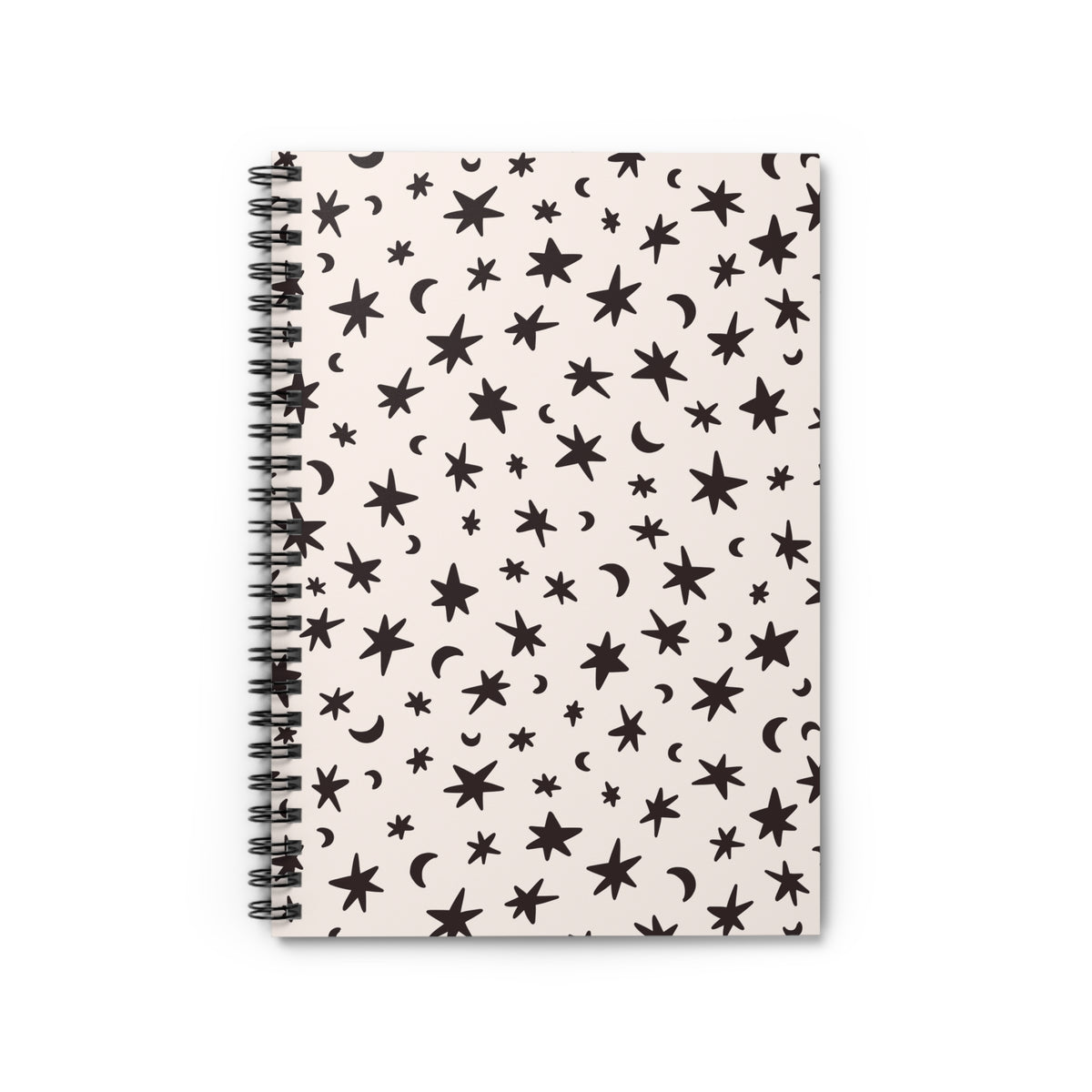 Celestial Stars & Moons Spiral Notebook — Ruled Journal