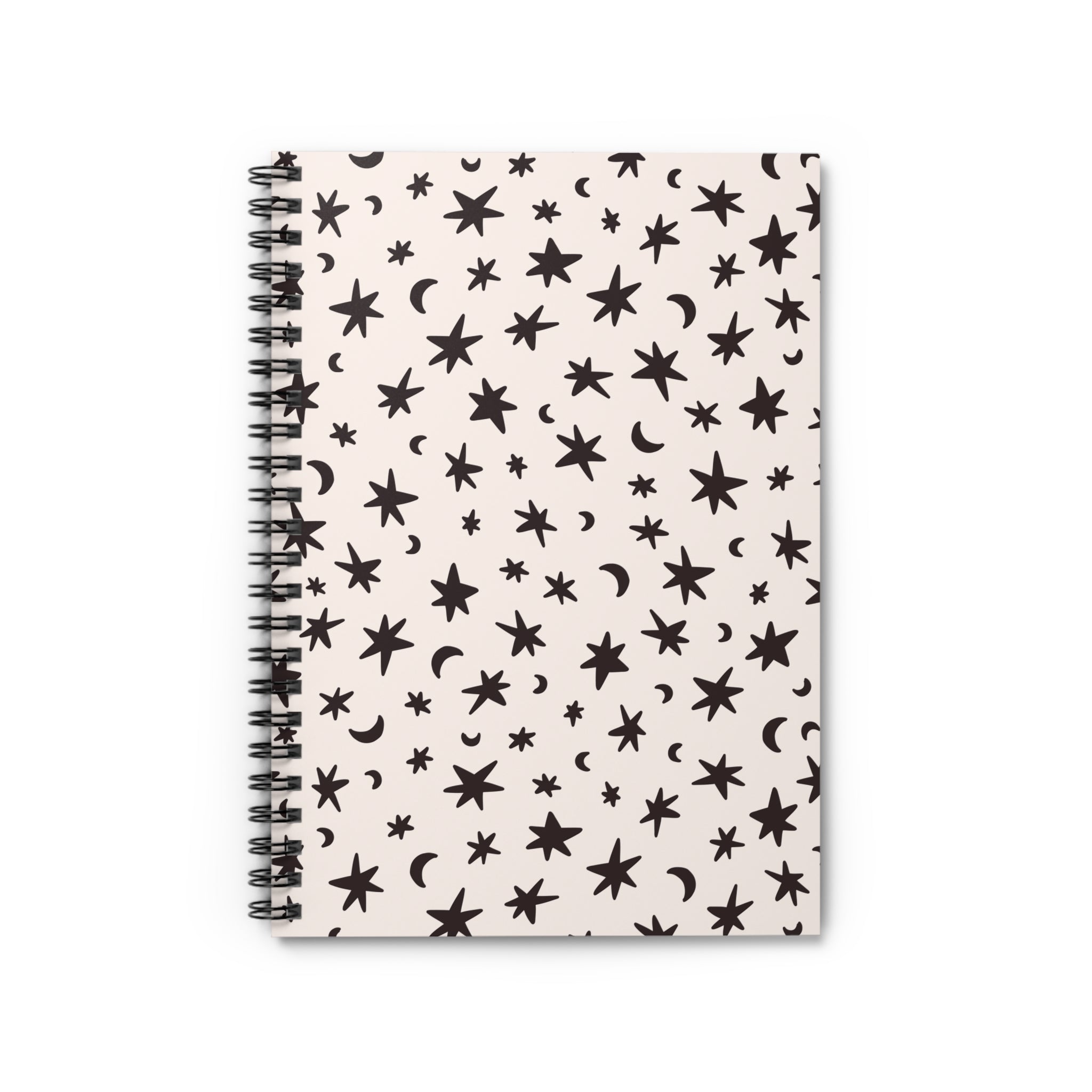 Celestial Stars & Moons Spiral Notebook — Ruled Journal