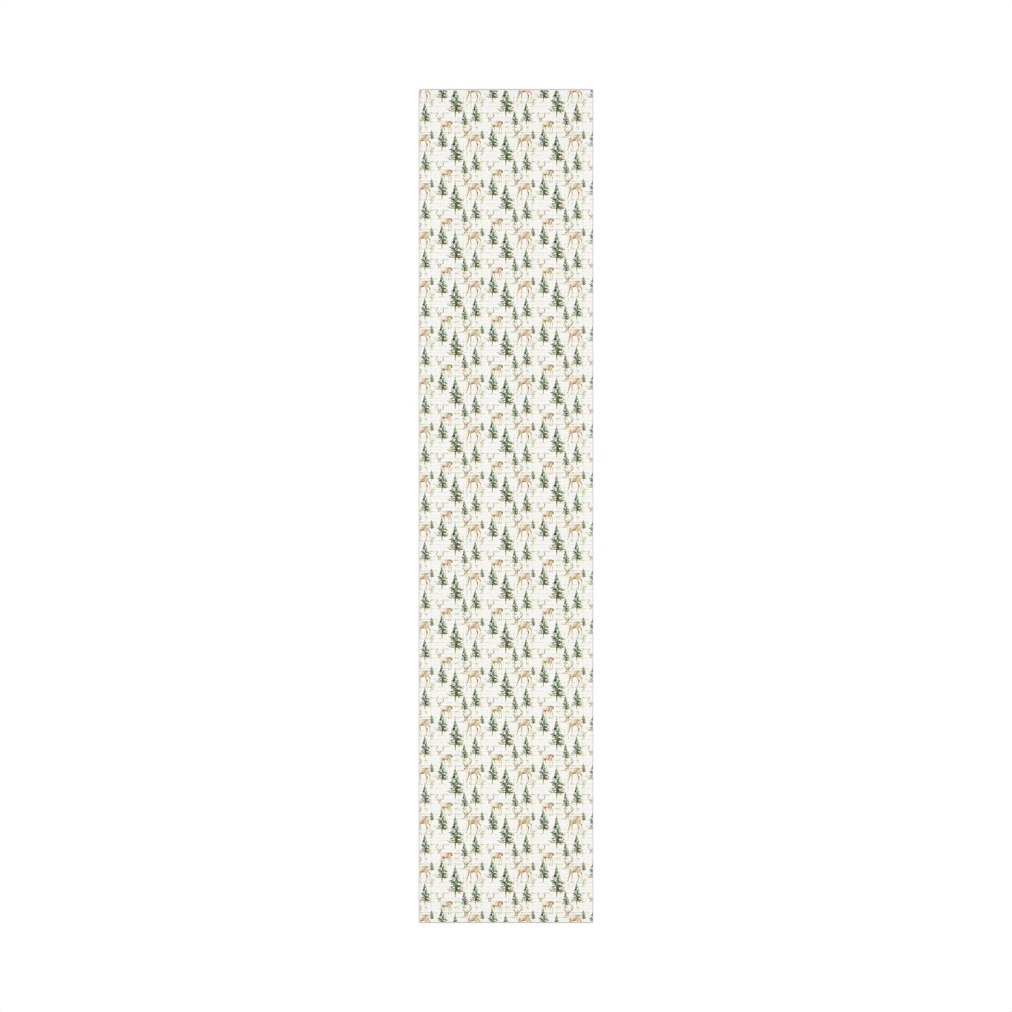 Winter Deer & Pine Holiday Gift Wrap Roll — Festive Wrapping Paper