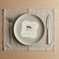 Cocktail Cheers Napkins — “Cheers to the happy couple” Wedding Cocktail Napkins