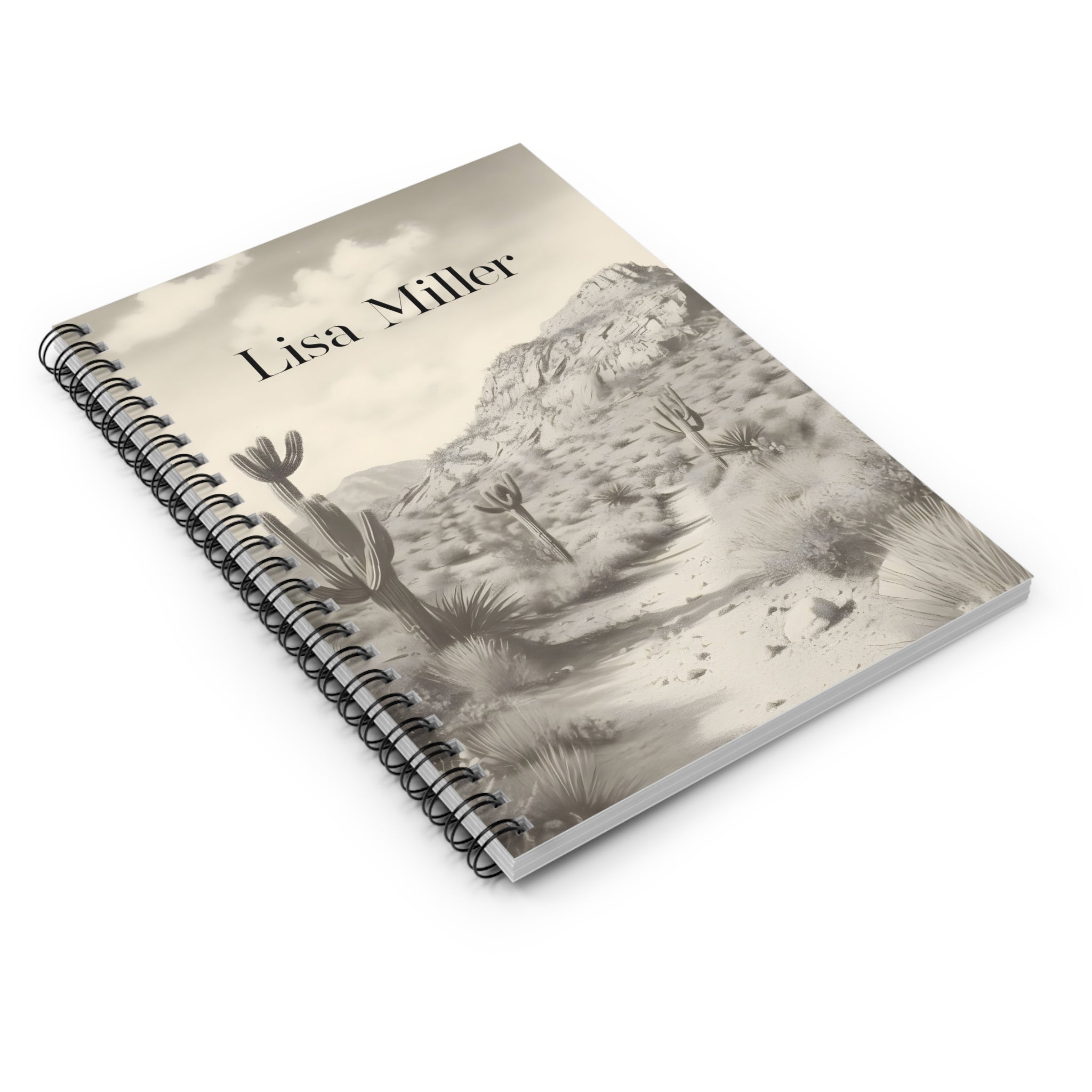 Personalized Desert Landscape Spiral Notebook