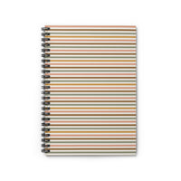 Striped Spiral Notebook — Retro Earth Tones Ruled Journal
