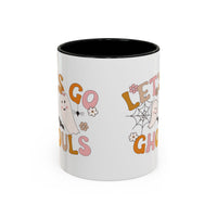 Let’s Go Ghouls Accent Coffee Mug — Cute Retro Halloween Ghosts (11/15oz)