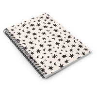 Celestial Stars & Moons Spiral Notebook — Ruled Journal