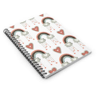 Rainbows and Hearts Valentine Spiral Notebook