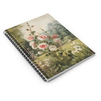 Floral Rose Garden Spiral Notebook — Ruled Journal for Notes & Sketches