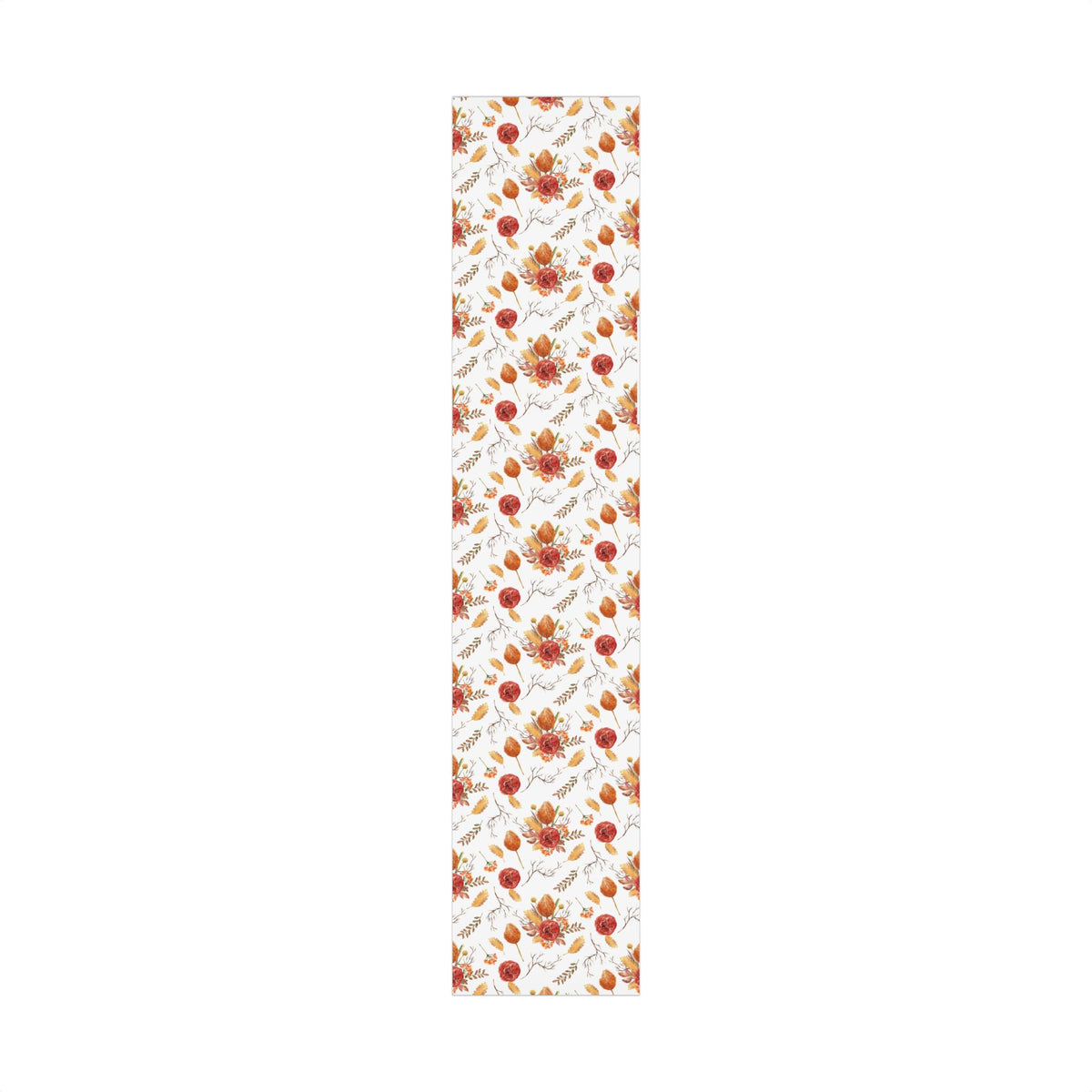 Fall Floral White Wrapping Paper Roll