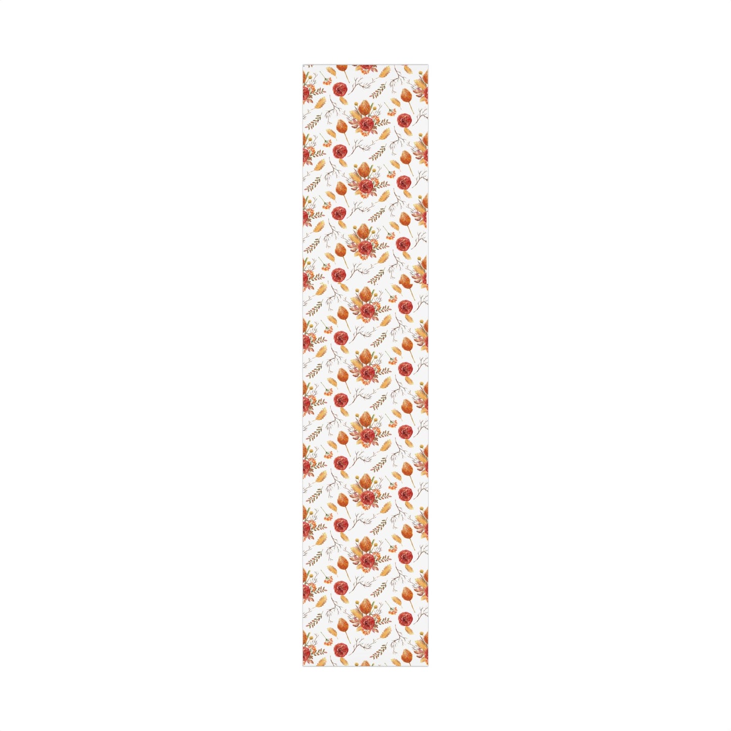 Fall Floral White Wrapping Paper Roll