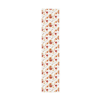 Fall Floral White Wrapping Paper Roll