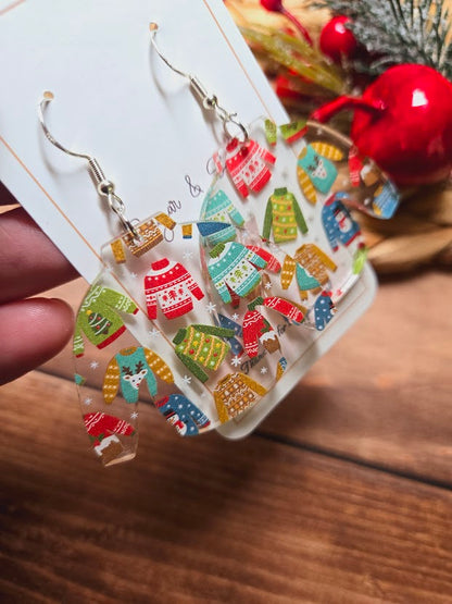Ugly Sweater Christmas Earrings