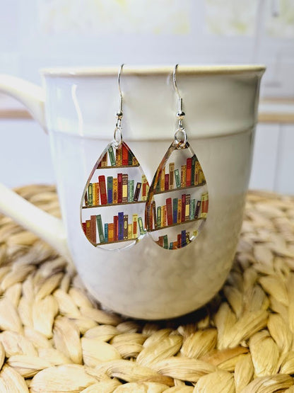 Book Lover Teardrop Earrings