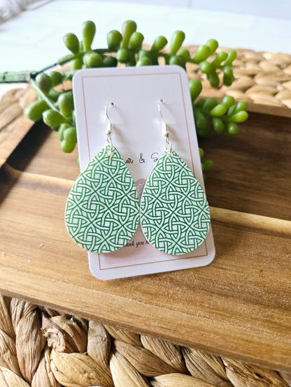 Celtic Knot Acrylic Earrings