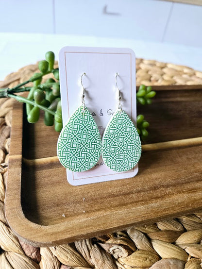 Celtic Knot Acrylic Earrings