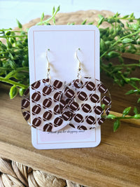 Football Round Acrylic Earrings