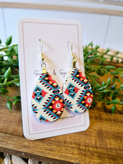 Southwestern Navajo Tear Drop Earrings