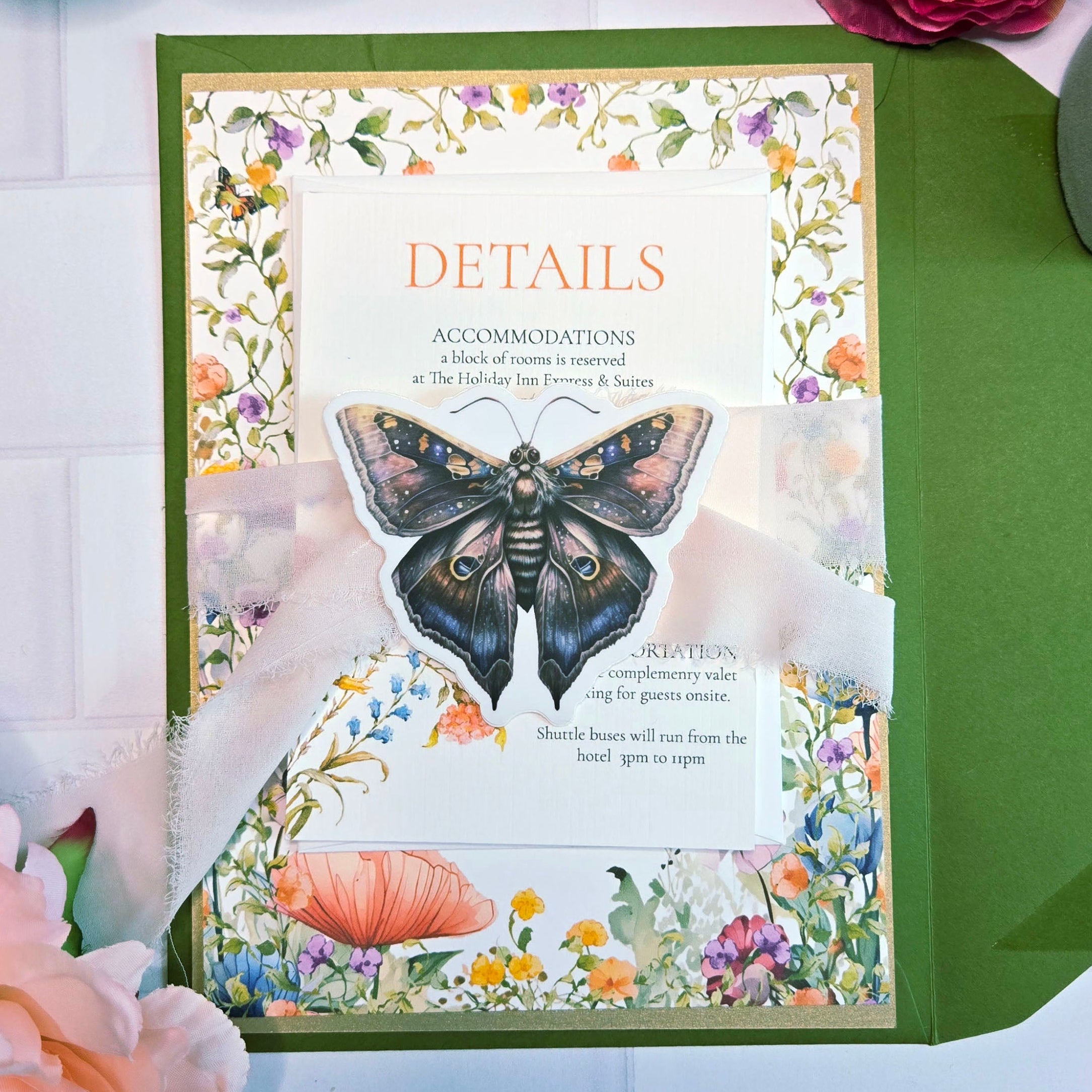 Vibrant Moth Garden Waterproof Sticker