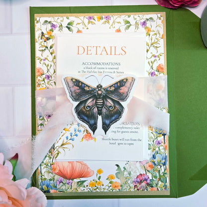 Vibrant Moth Garden Waterproof Sticker