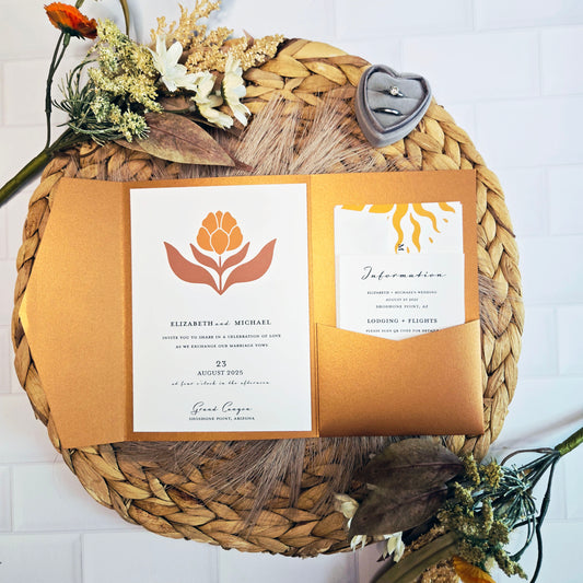 Modern Southwestern Wedding Invitation Suite