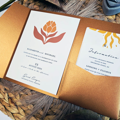 Modern Southwestern Wedding Invitation Suite