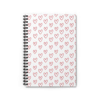 Pink Hearts Valentine Spiral Notebook — Ruled Love Journal for Valentine's Day