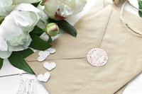 Pink Floral Spring Return Address Sticker