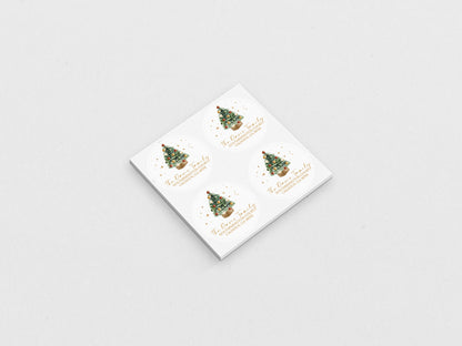 Pretty Gold Christmas Return Address Sticker or Label