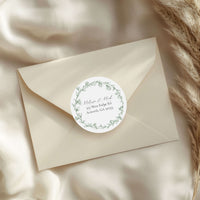 Elegant Greenery Olive Leaf Return Address Sticker or Label