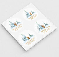 Winter Sleigh Christmas Return Address Sticker