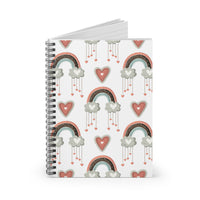 Rainbows and Hearts Valentine Spiral Notebook