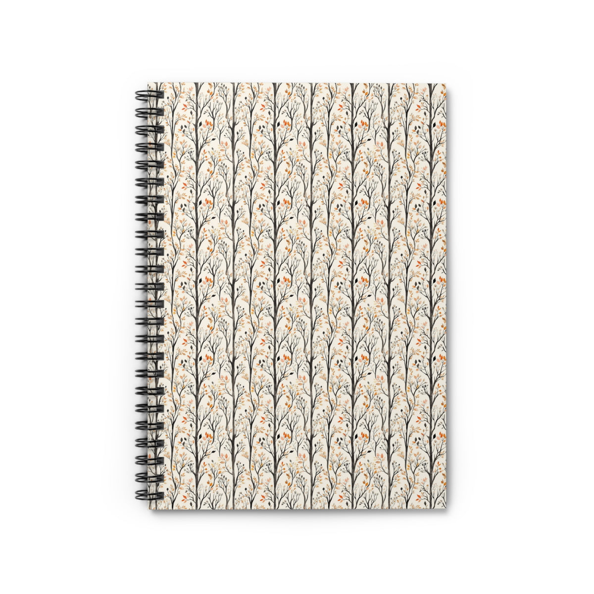 Floral Twig Spiral Notebook — Ruled Lined Journal for Notes & Sketches