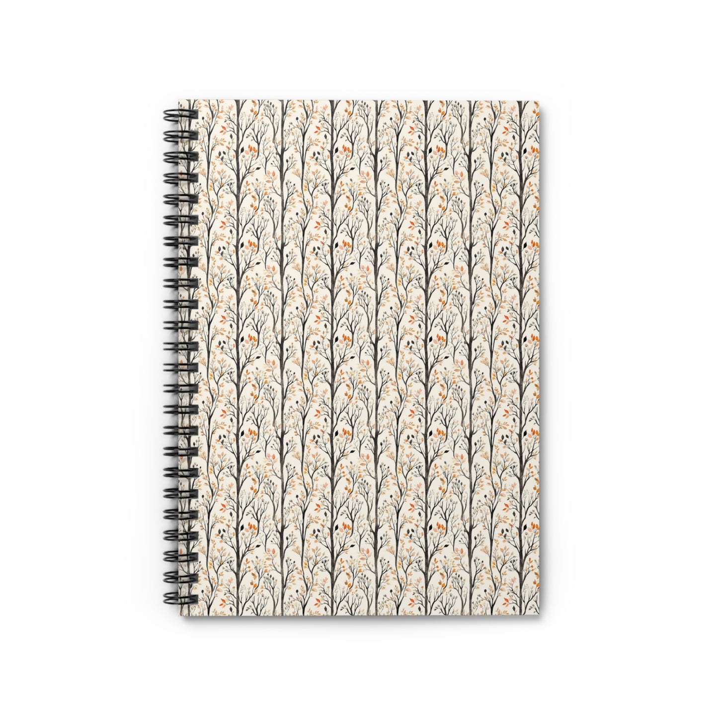 Floral Twig Spiral Notebook — Ruled Lined Journal for Notes & Sketches