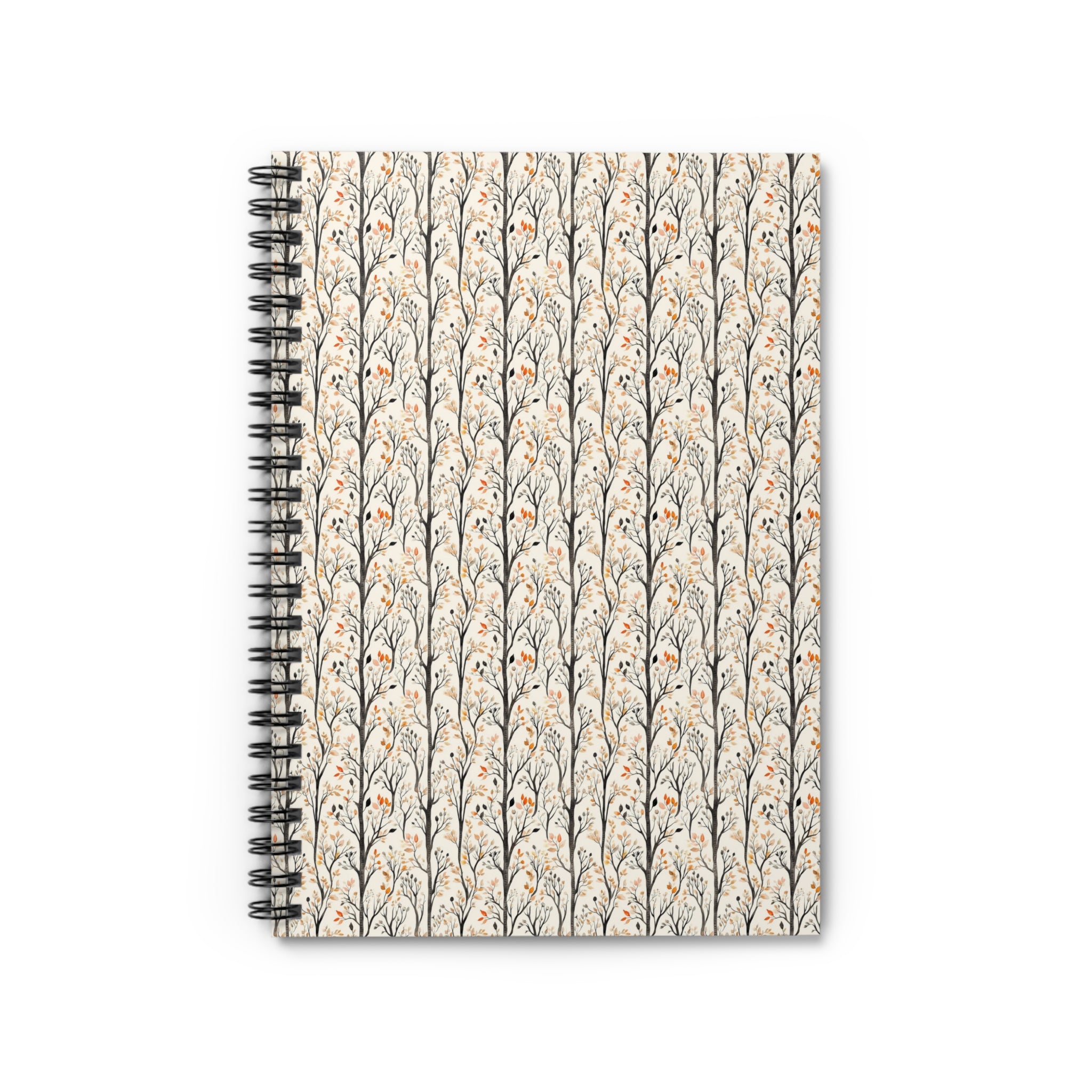 Floral Twig Spiral Notebook — Ruled Lined Journal for Notes & Sketches