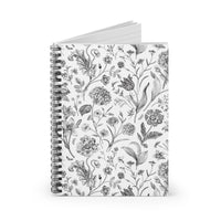 Floral Sketch Spiral Notebook — Ruled Journal for Notes & Sketches