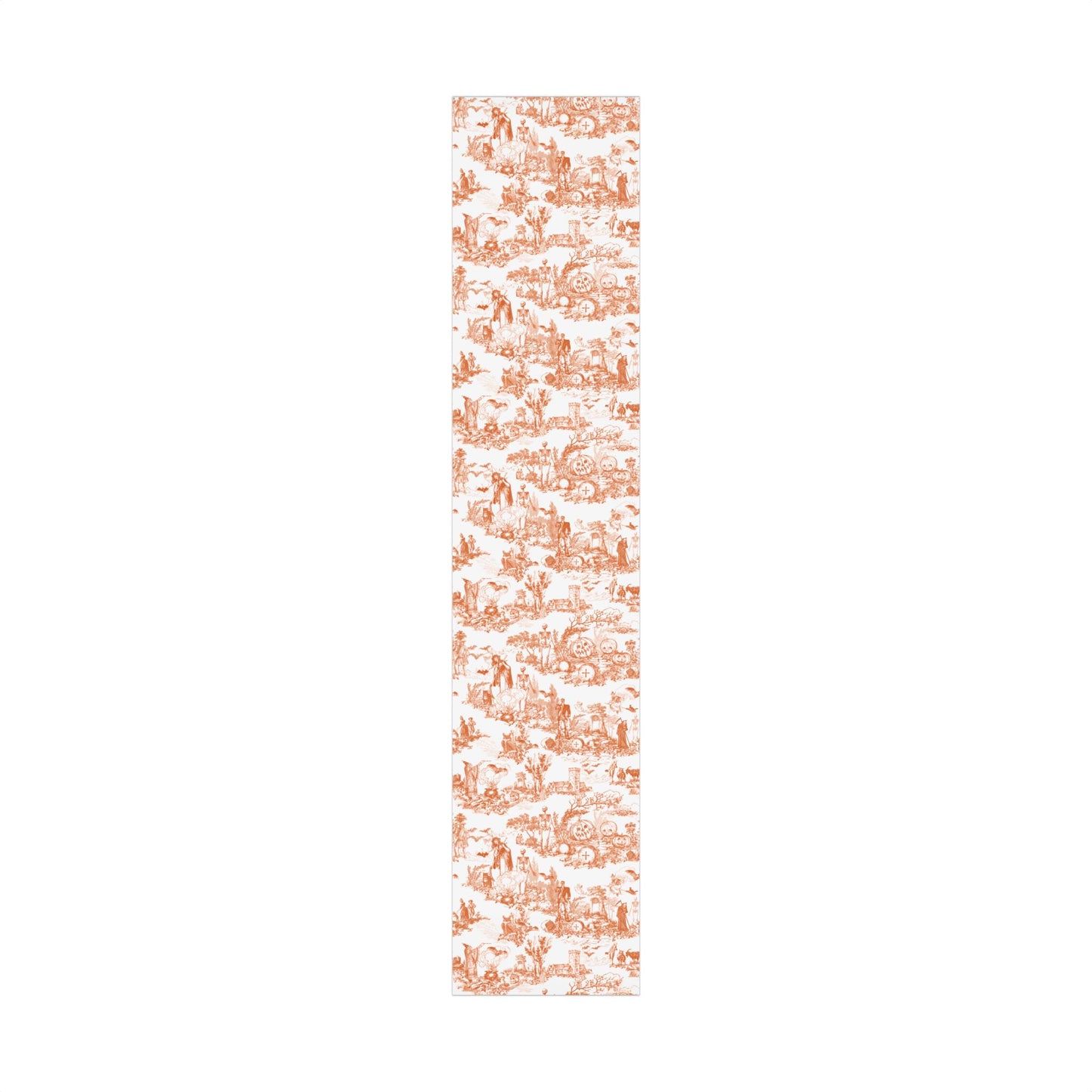 Vintage Orange Halloween Wrapping Paper Roll — Retro Pumpkin Gift Wrap
