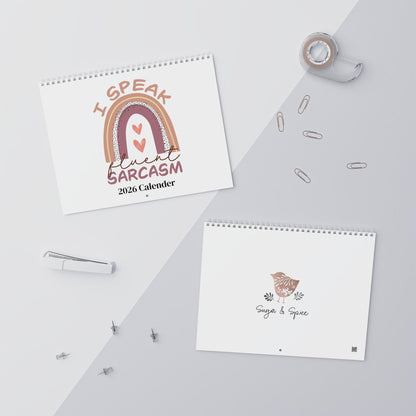 Humorous Wall Calendar 2026 - Monthly Quotes for Laughs Sarcastic